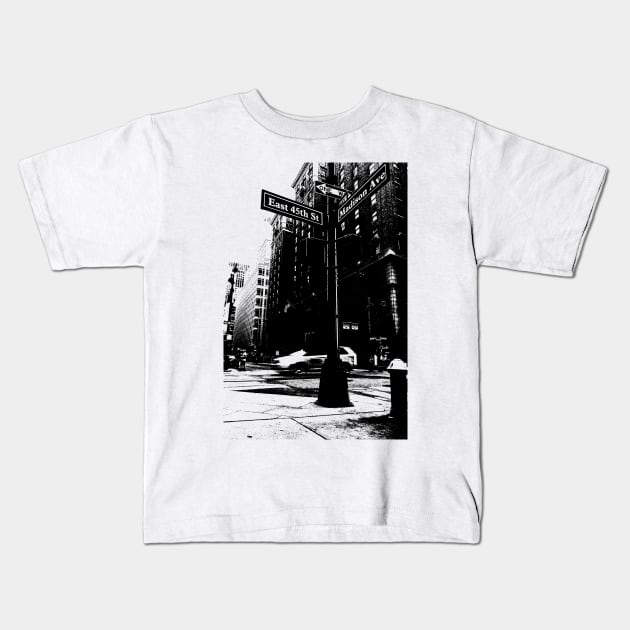 New York Street Sign Kids T-Shirt by NYCTshirts